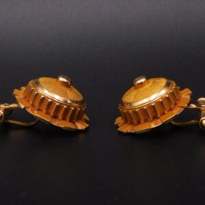 John C. Storey 14kt Gold Houston Astrodome Cufflinks