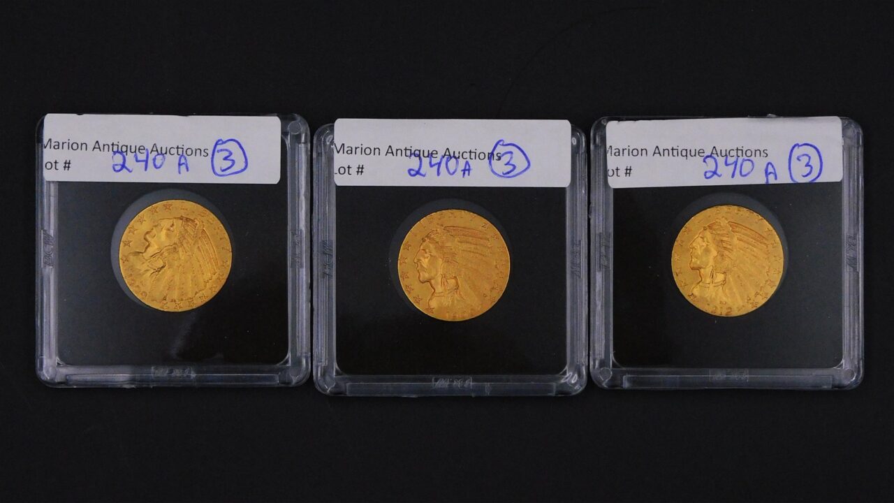 Augustus Saint-Gaudens 5 Dollar Gold Indian Head Coins