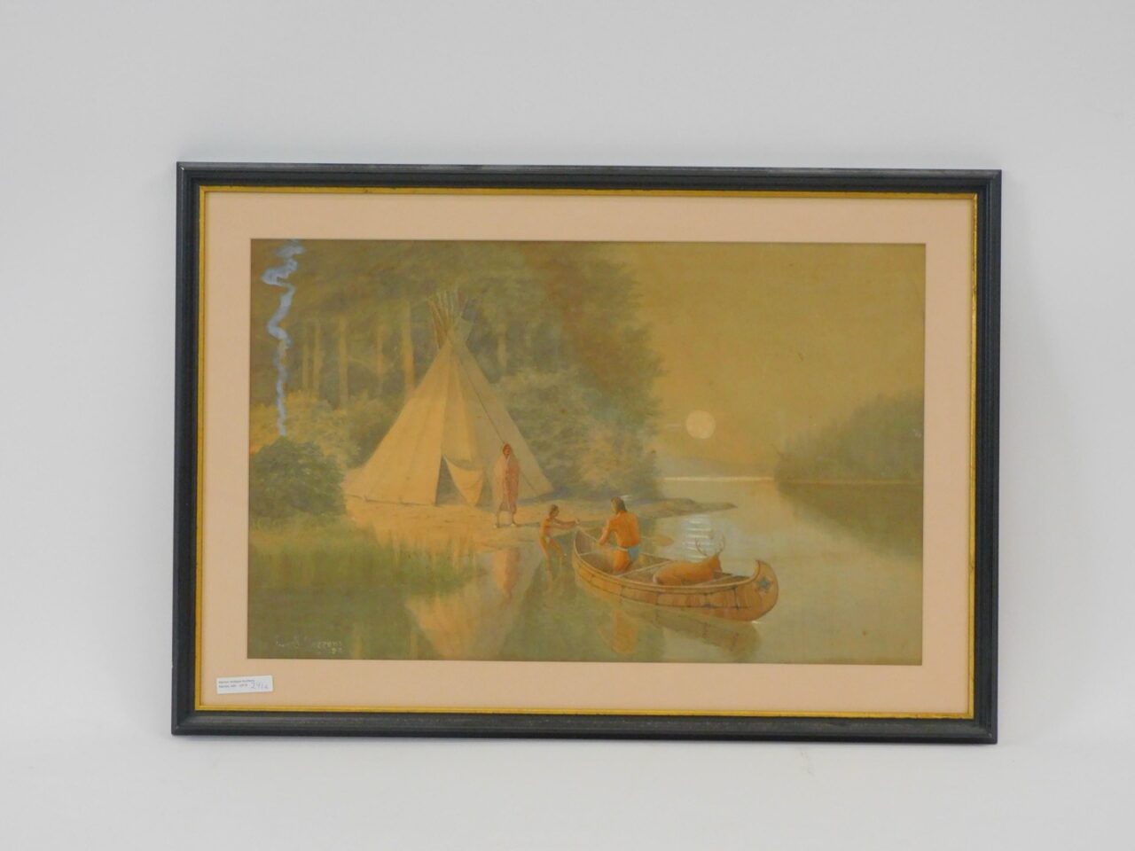 Frederick S Cozzens (1846-1928) Watercolor Native American Scene