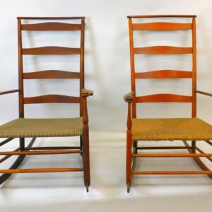 Pair of Shaker Rockers by Unknown Artist. Late 19th Century.