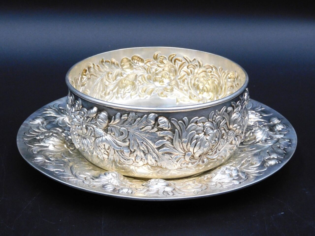 George Shiebler Sterling Silver Bowl and Underplate