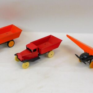 Wyandot Pressed Steel Toys: Dump Trucks and Prop Plane