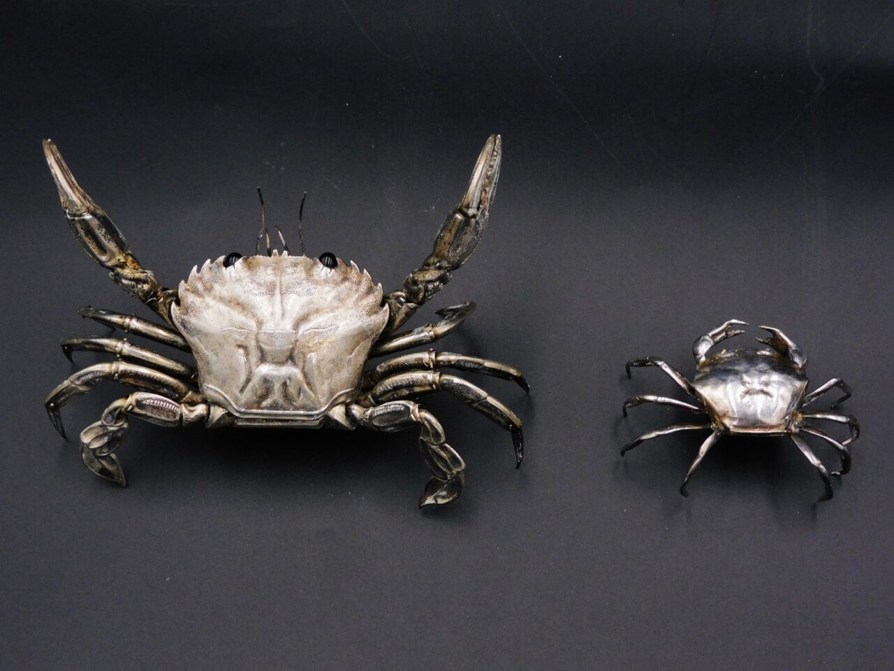 Two Silver Crabs: Englehard Sterling & Sevilla Articulated