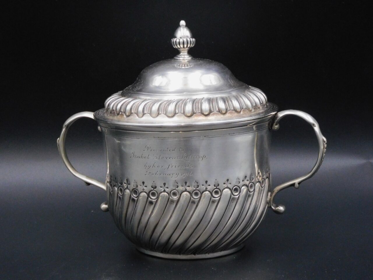 Merriman & Bradley Coin Silver Sugar Bowl