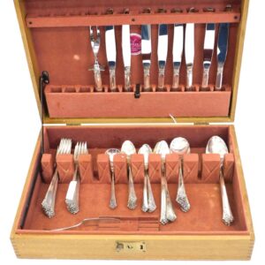 William Rogers Damask Rose Sterling Silver Flatware Set