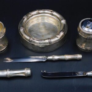 Italian Sterling Silver Smoking Set by Unknown Artist