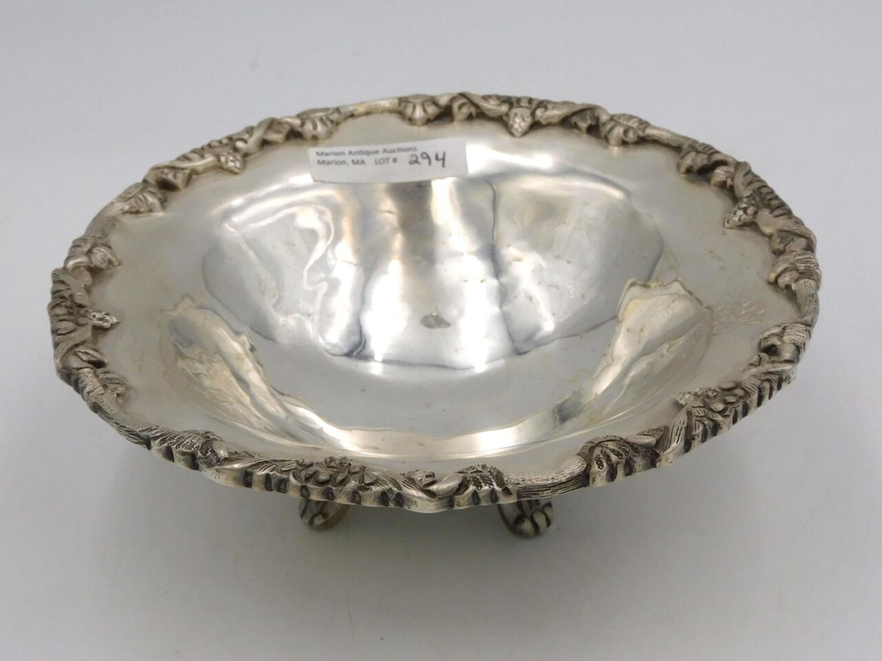 Mexican Vigueras Sterling Silver Grape Motif Bowl