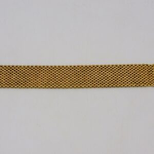 Gold Mesh Bracelet by Unknown Artist. 20th Century. Engraved clasp