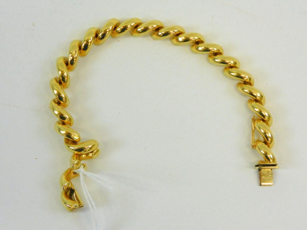 20th Century 14 kt Gold Designer Rope Twist Style Bracelet by Unknown Artist