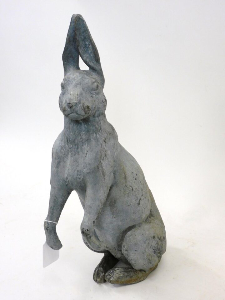 Lead Standing Garden Rabbit by Unknown Artist