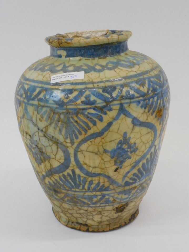 Islamic Mamluk Blue and White Jar