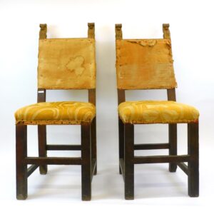 Pair of Spanish Colonial Side Chairs by Unknown Artist. 17th Century.