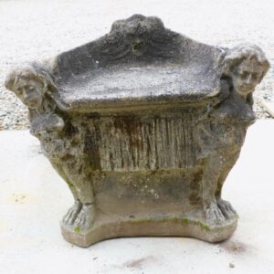 Antique Winged Female Figural Garden Chair