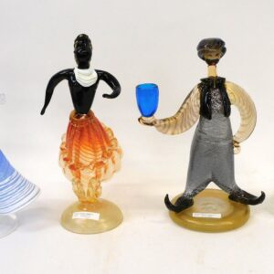 Four Murano Blown Glass Figurines