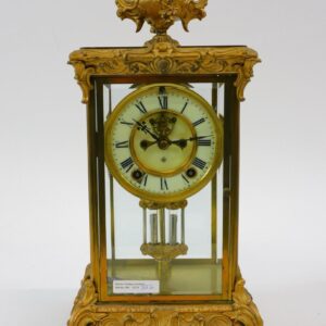 Late 19th Century Ansonia Crystal Regulator Mantle Clock by Unknown Artist