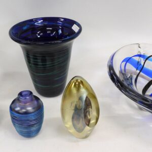 Studio Art Glass Collection Including Eickholt Paperweight