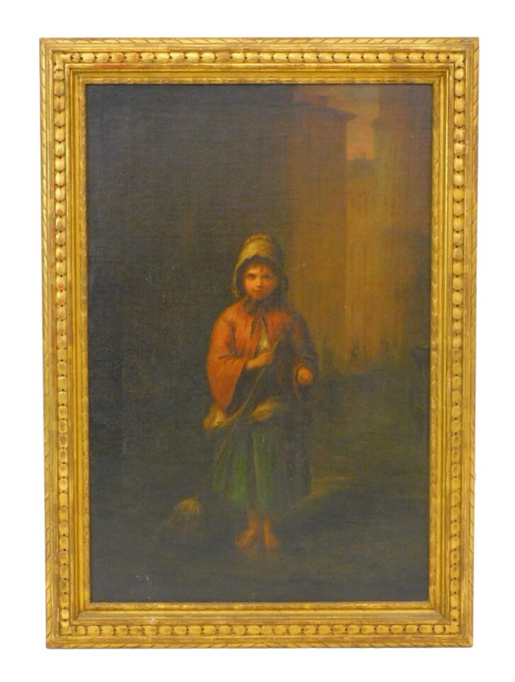 Richard Morrel Staigg "Girl Crossing Sweeper" Oil Painting