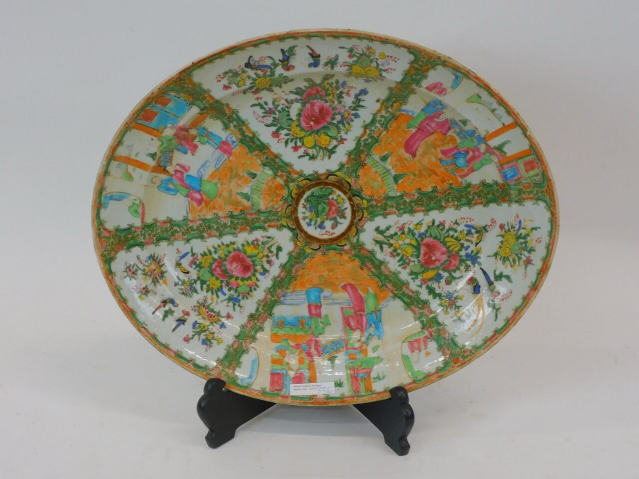 Chinese Export Porcelain Rose Medallion Platter