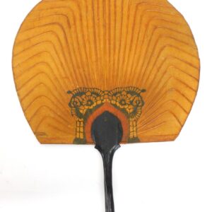 Korean Joseon Painted Taegeuk Buch Re Hand Fan