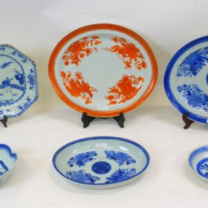 Chinese Export Porcelain Platters and Bowls by Fitzhugh and Canton