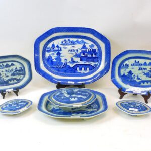 Canton Chinese Export Porcelain Serving Pieces by Unknown Artist