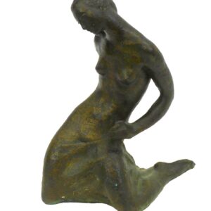 Leo Mol (Leonid Molodozhanyn) 1955 Kneeling Female Nude Bronze Sculpture by Guss Strehle