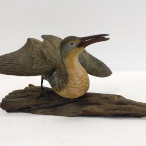 William "Bill" Veasey (1932-2022) Clapper Rail Shore Bird Carved Sculpture