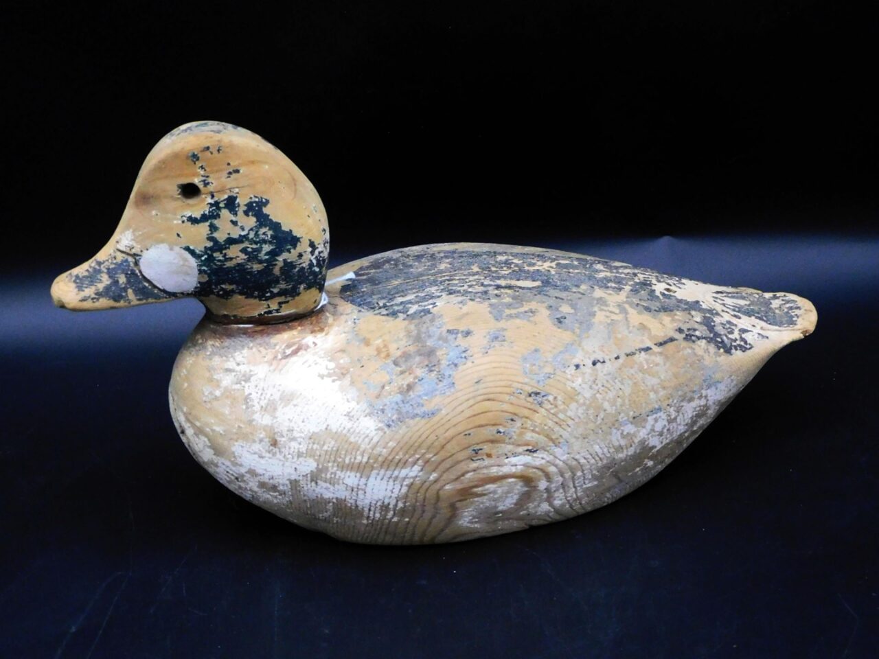 Attributed to Shorty Burr: Early Golden Eye Drake Decoy