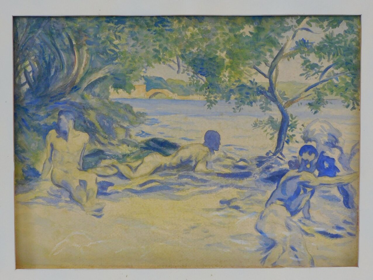 After John Singer Sargent. The Bathers. Early 20th-century Watercolor and mixed media on paper.