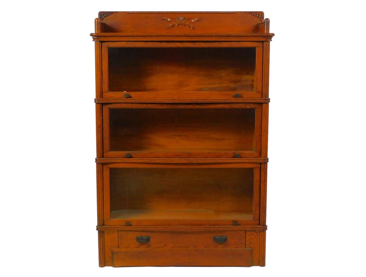 Early 20th Century Wernicke Carved Oak Bookcase