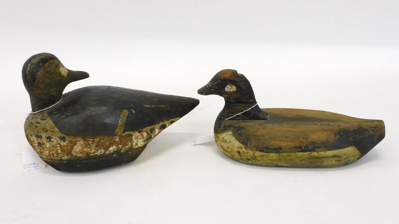 Carved Wooden Decoys by Unknown Artist