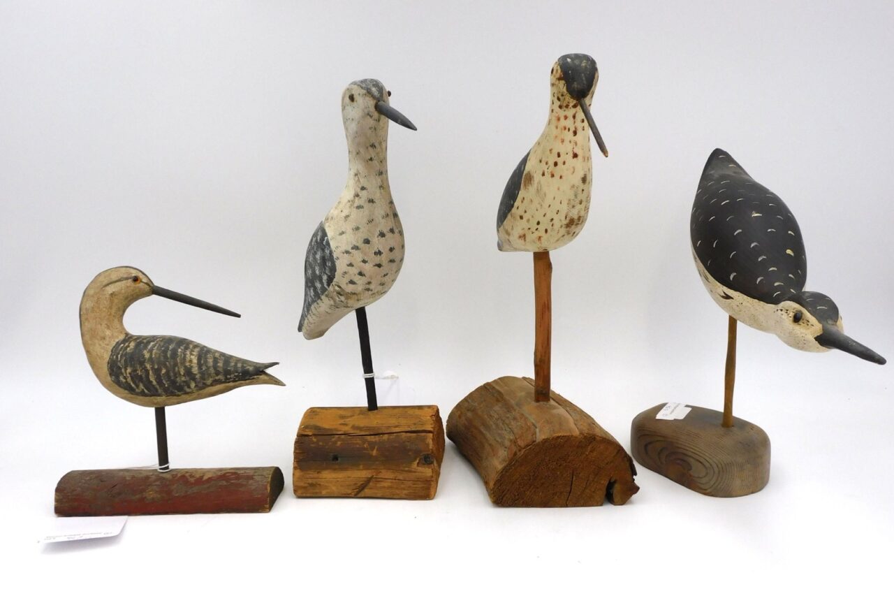 Carved Shore Birds by Harry Monk