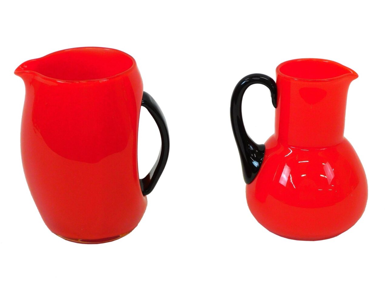 Pairpoint Flambe handled pitchers