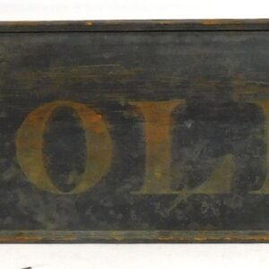 N. Coolidge Painted Wooden Sign