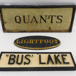 Late 19th Century Wooden Signs: "Quant's"