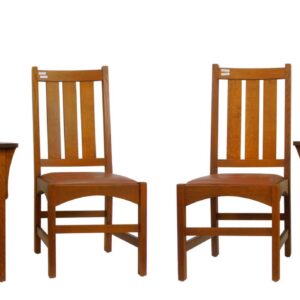 Gustav Stickley Oak Dining Chairs by Warren Hile Studio