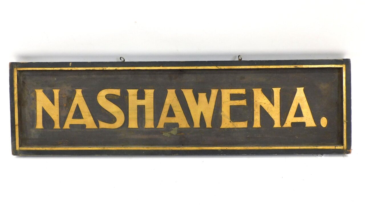 Late 19th Century Nashawena Island Gilt Sign