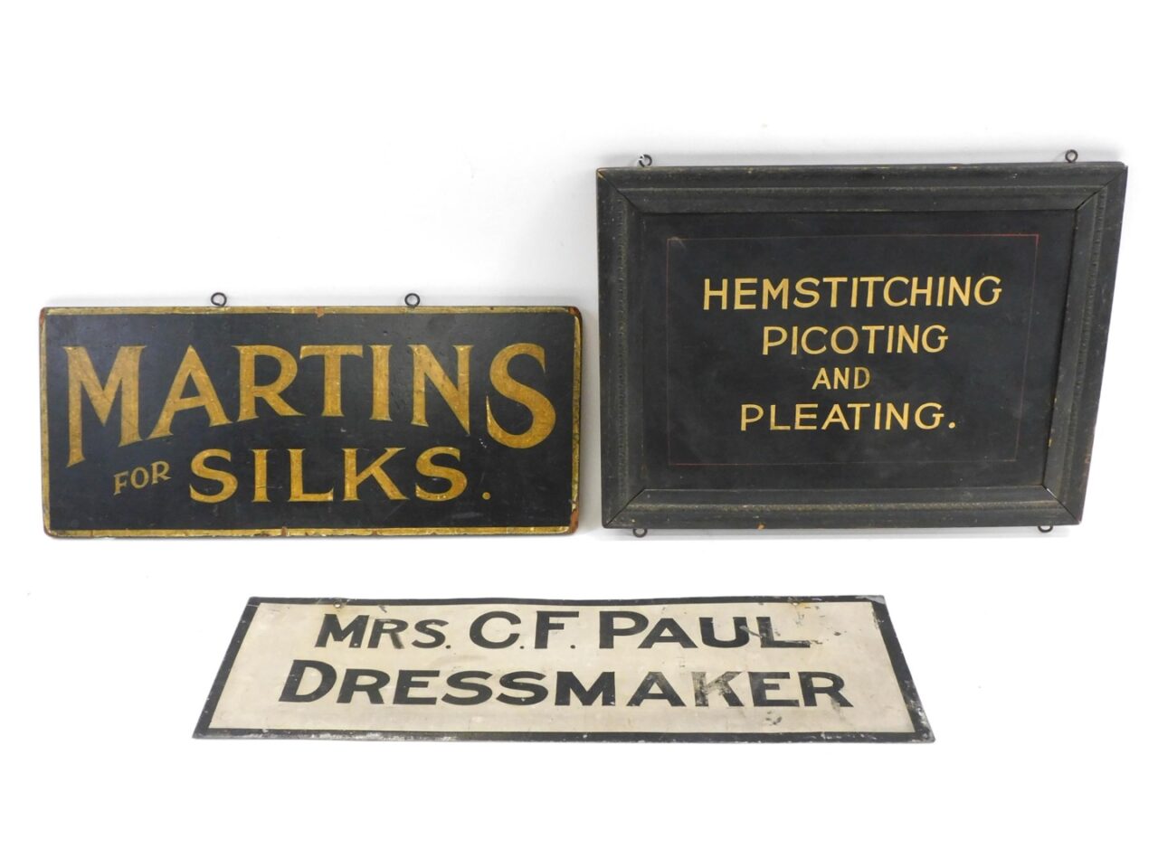 Vintage Dressmaking Advertising Signs by Martins