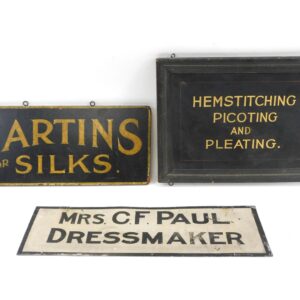 Vintage Dressmaking Advertising Signs by Martins