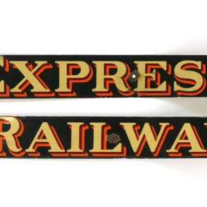 Enamel Railway Express Signs by Unknown Artist