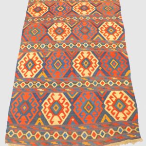 Early 20th Century Kilim Rug with Geometric Designs by Unknown Artist