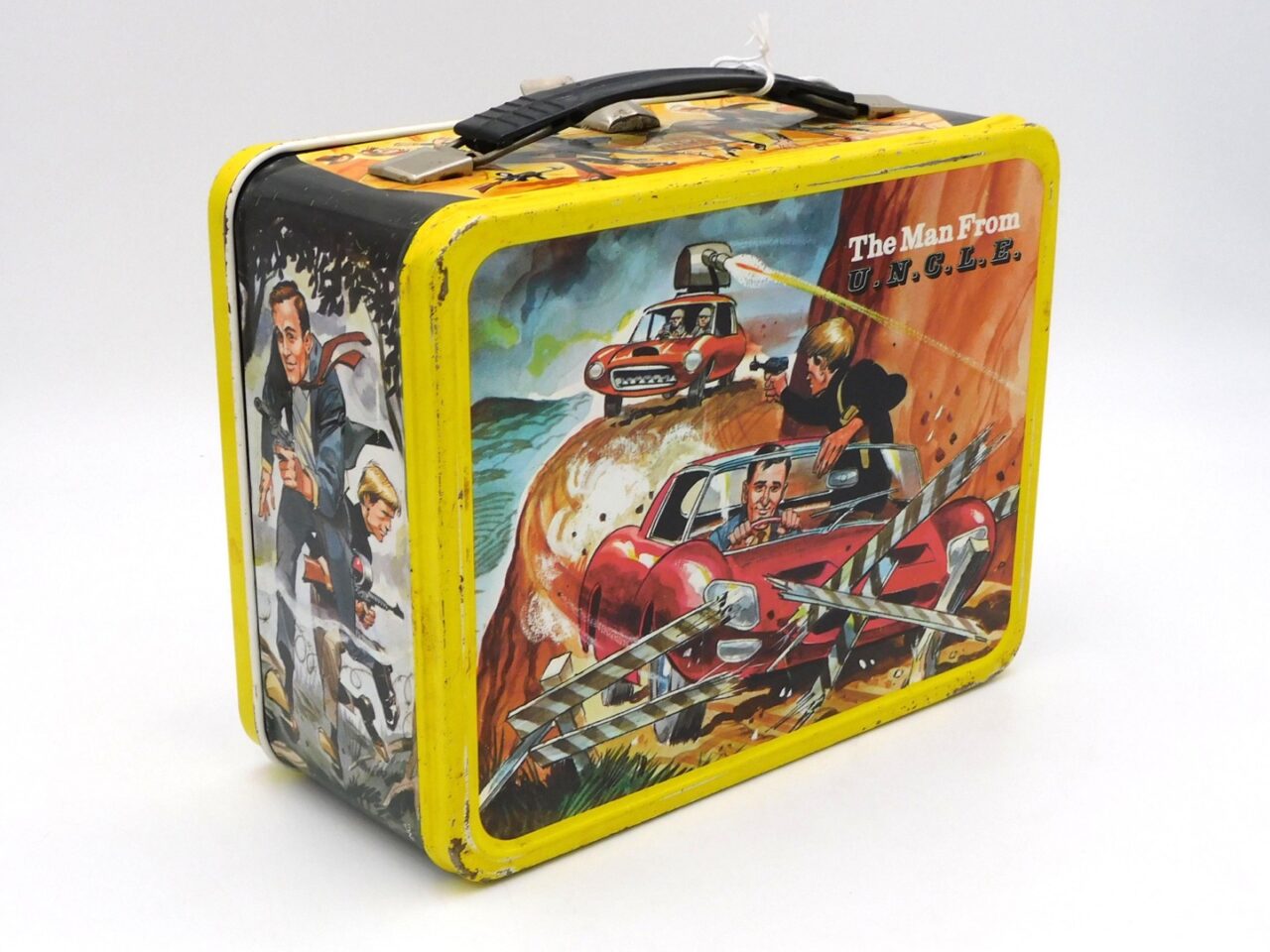 1966 "Man from U.N.C.L.E." Tin Litho Lunch Box with Thermos by Unknown Artist