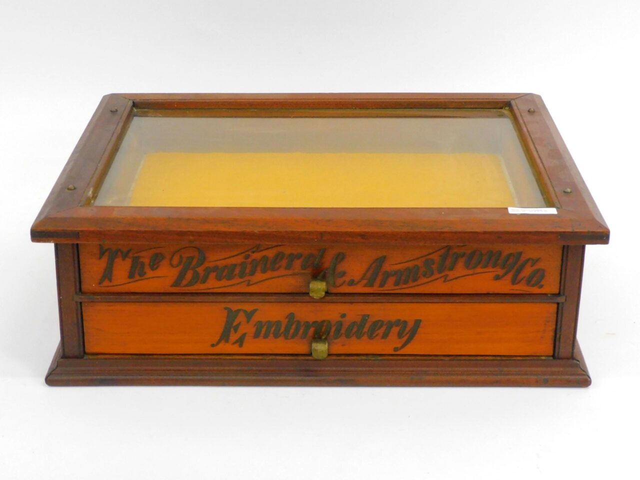 Walnut Thread Display Cabinet for Brainerd and Armstrong Embroidery