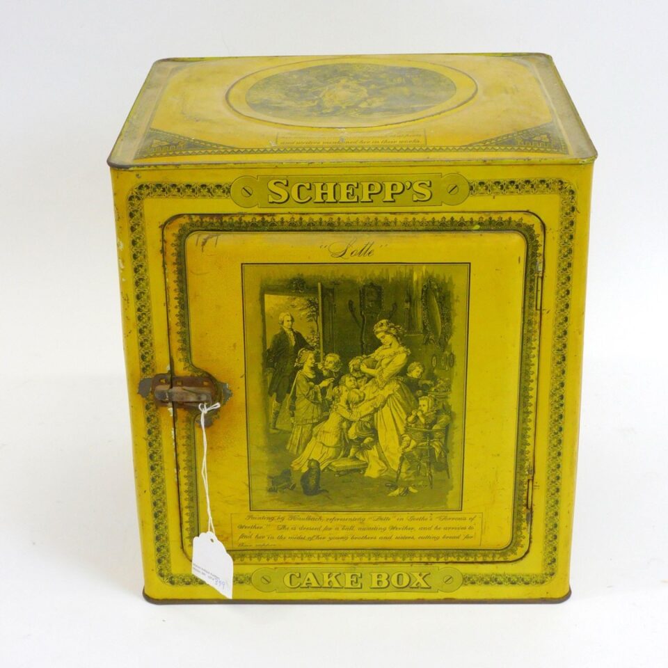 Schepps Litho Tin Cake Box Late 19th Century