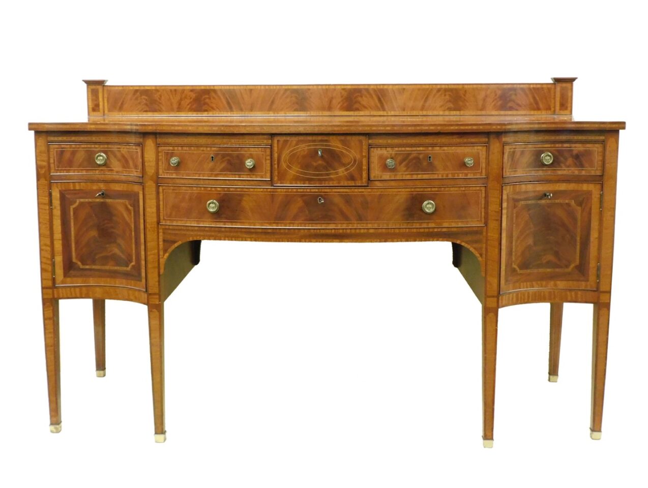 Hepplewhite Style Mahogany Sideboard with Satinwood Inlay