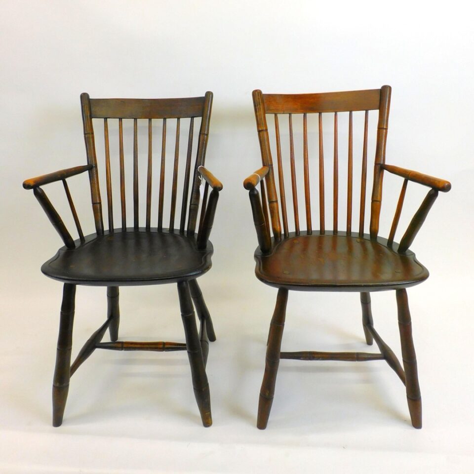 Early 19th Century Windsor Stick-back Armchairs by Unknown Artist