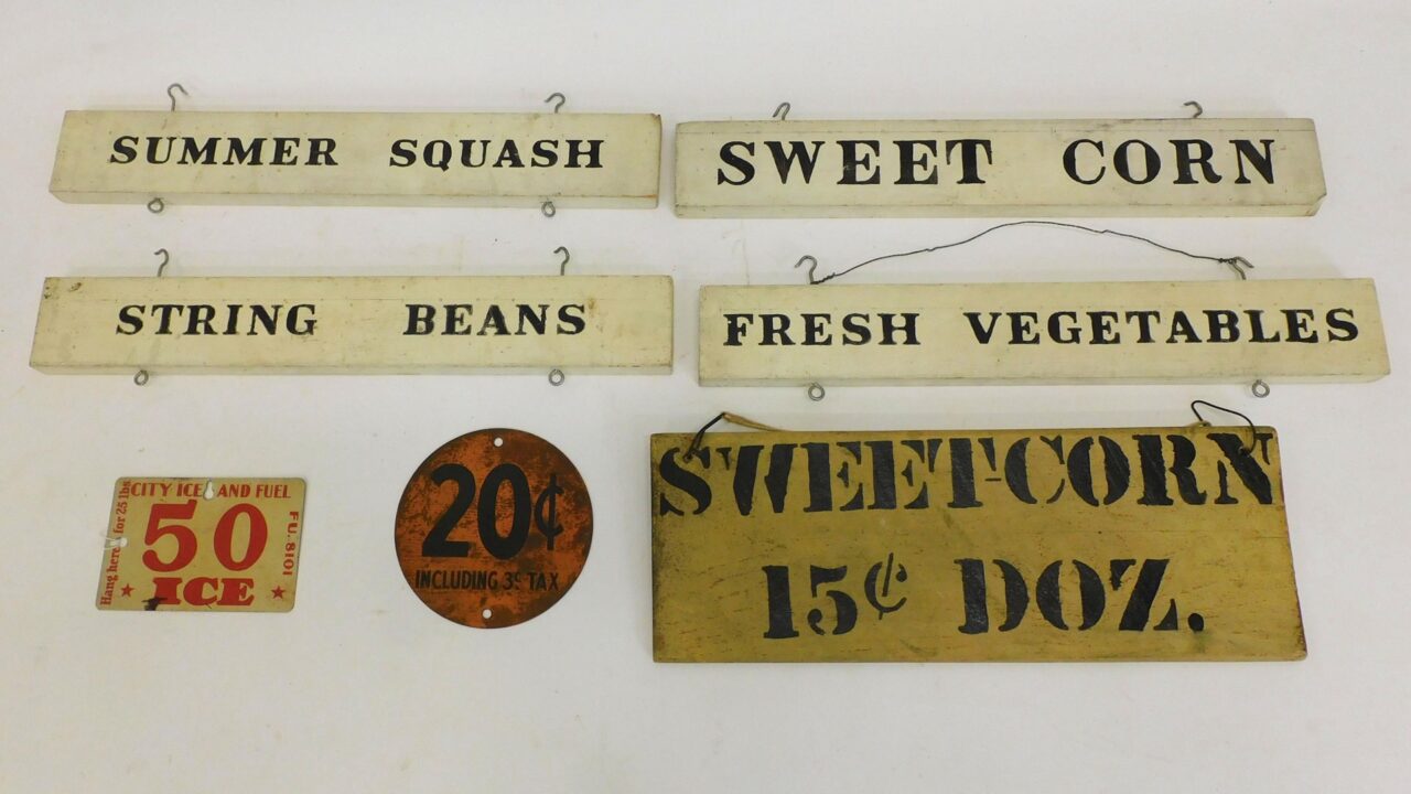 Anonymous. Collection of Early 20th Century Farm Signs.