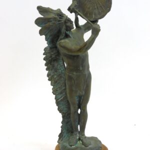 Charles Henry Humphriss Bronze Sculpture "Sundial" of Native American Indian