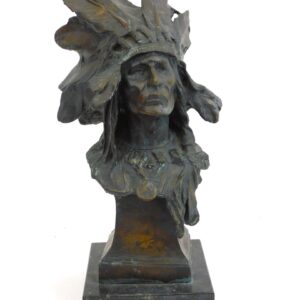 Charles Humphriss Bronze "Indian Chief" 20th Century