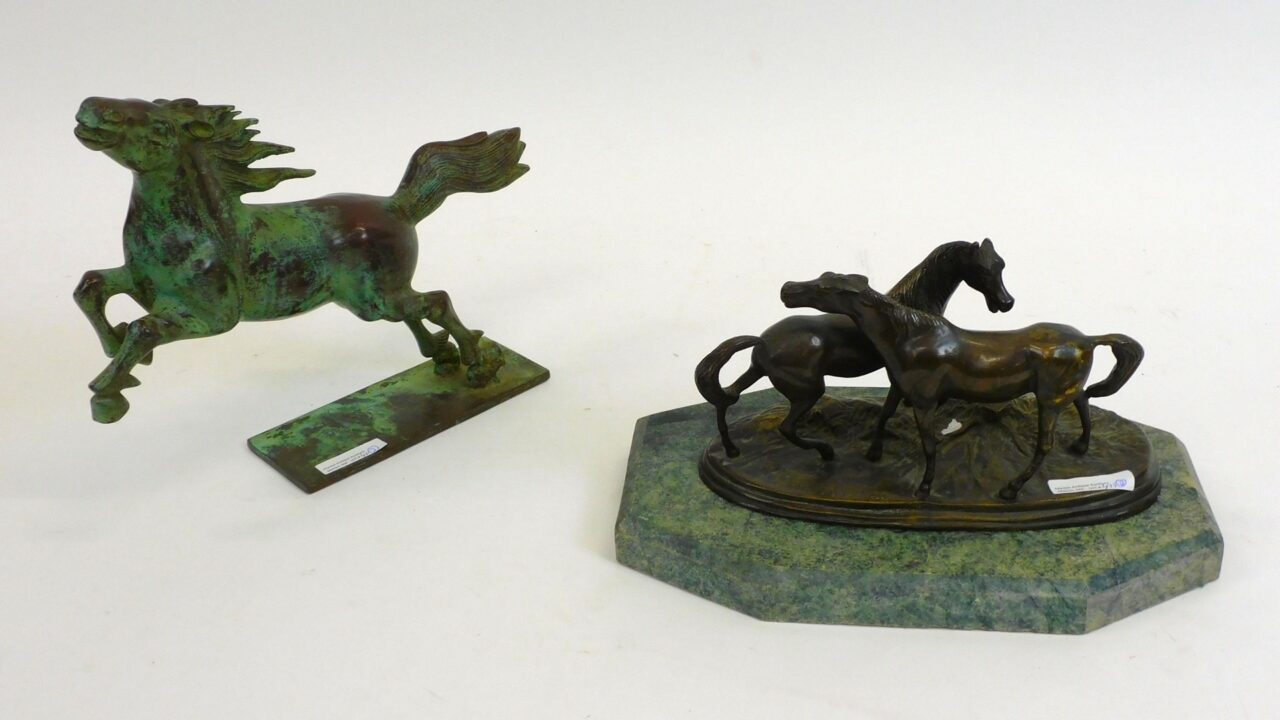 Antoine-Louis Barye Bronze Horse Sculptures